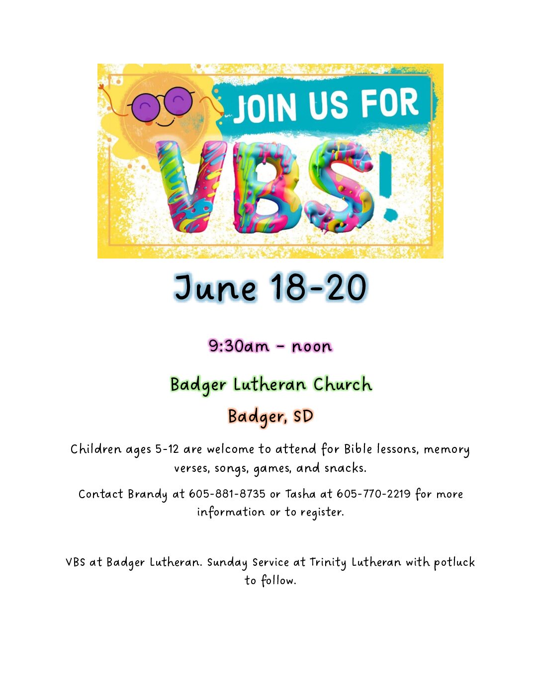 Badger Lutheran Church Vacation Bible School